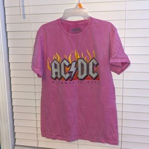 Pink AC/DC tee